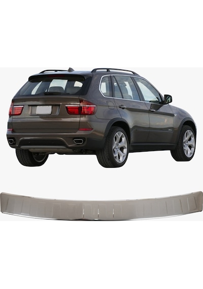 Bmw X5 E70 Uyumlu 2007-2014 Krom Arka Tampon Üstü Koruma Paslanmaz Çelik