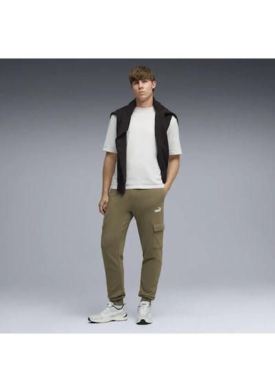 Puma Ess No. 1 Logo Cargo Pants Haki Erkek Kargo Cepli Eşofman Alt Yeşil