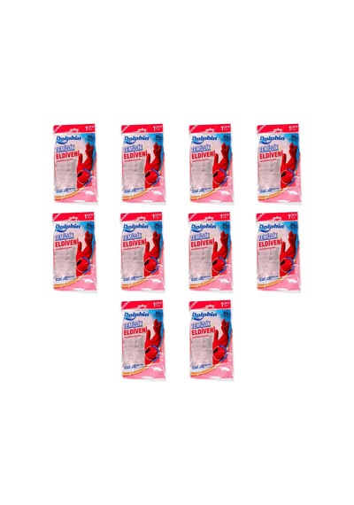 Dolphin Lateks Bulaşık Temizlik Eldiveni - Kırmızı - Xl - No : 10 - 10 Çift - Paket