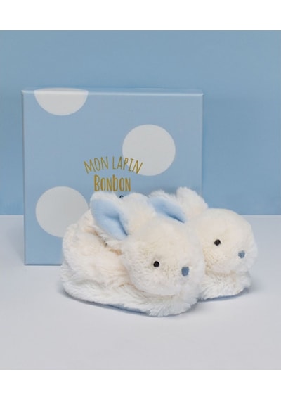 Doudou Hediye Kutulu Mavi Tavşan Panduf