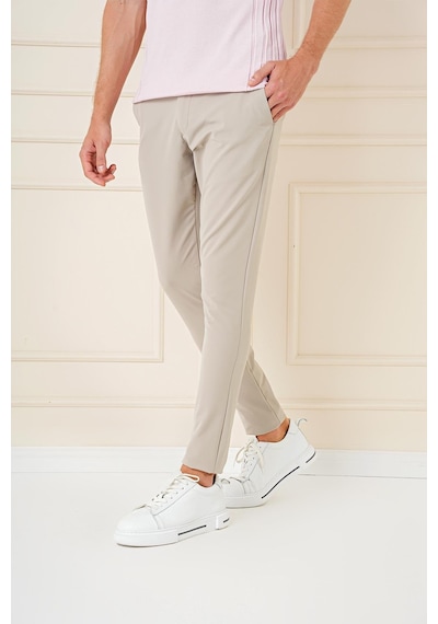 Efor Slim Fit Yan Cepli Düz Esnek Casual Koyu Bej Pantolon P 1144 K.Bej