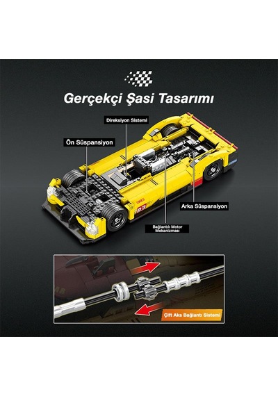 Reobrix Technic 11042 Ferrari 499p Araba Yaratıcı Yapı Blok Seti Building Blocks - 1370 Parça Reobrix Technic 11042 Ferrari 499p Araba Yaratıcı Yapı Blok Seti Building Blocks - 1370 Parça