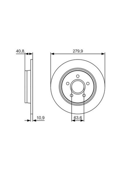 Ford C-max 2.0tdci 2008-2010 Bosch Arka Disk 280x11mm 2 Adet