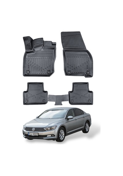 Volkswagen Passat B8 Eu 2015-2024 Uyumlu Araca Özel Lüx 4d Paspas