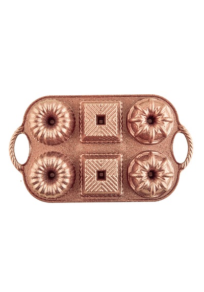 Valeria Rose Gold 6'lı Döküm Kek Kalıbı Rose Gold