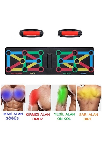 Gus Company Profesyonel Şınav Tahtası Göğüs - Kol - Omuz Ve Sırt Push-up Board