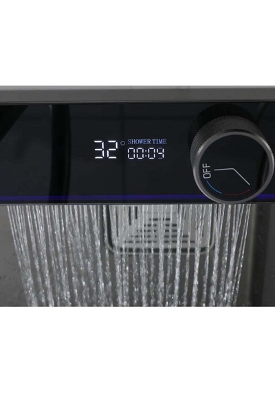 Mıa 304 Paslanmaz Çelik Çok Fonksiyonlu Akıllı Dijital Ekran Mutfak Lavabosu Şelale Evye Full Set Siyah