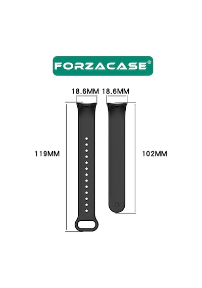 Forzacase Xiaomi Mi Band 9 İçin Silikon Kordon Kayış - Fc176 Yeşil