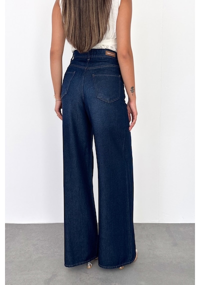 HLT Jeans Koyu Mavi Kadın Extra Wide Leg Jean %100 Tencel Dökümlü Yüksek Bel Palazzo Kot Pantolon Angel-2054 HLT Jeans Koyu Mavi Kadın Extra Wide Leg Jean %100 Tencel Dökümlü Yüksek Bel Palazzo Kot Pantolon Angel-2054