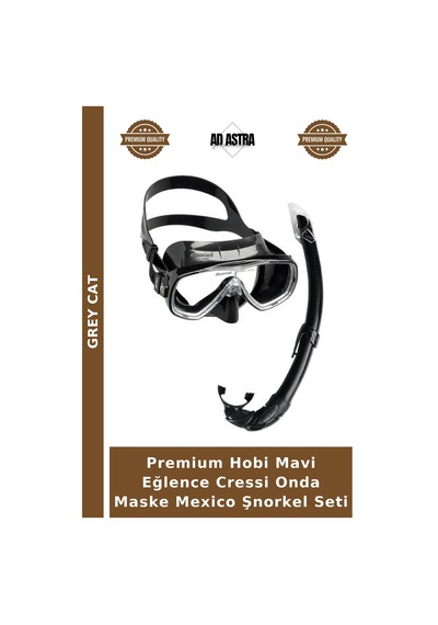 Premium Hobi Mavi Eğlence Cressi Onda Maske Mexico Şnorkel Seti Clear-Aquamarıne