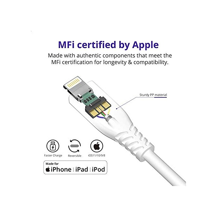 Lac01 İphone Lightning Mfi Şarj Ve Data Kablosu, 1.2 Metre
