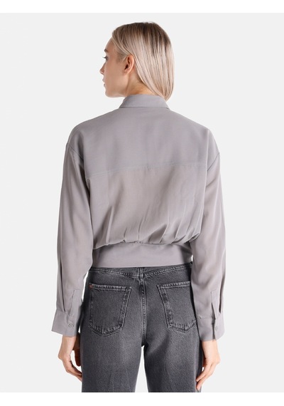 Colin's Colins Regular Fit Gri Kadın Uzun Kol Gömlek Cl1065635 Gri