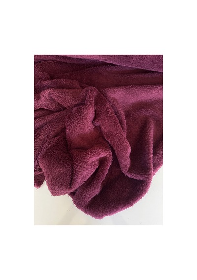 Welsoft Peluş Kumaş Çift Taraflı Yumuşak 180 Cm En -6002 Bordo