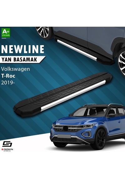 S-dizayn Vw T-roc Newline Krom Yan Basamak 173 Cm 2019 Üzeri A+ Kalite