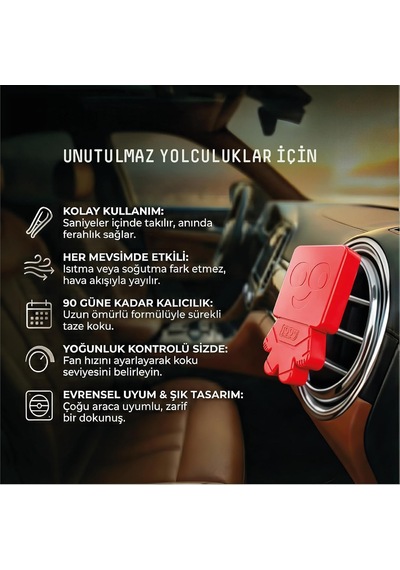 Jooy Araba Klima Kokusu - Oto Kokusu Bpa & Sıvı İçermez 90 Gün Etkili Vanilya Sandal