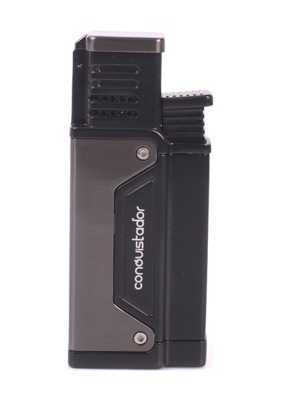 Conquistador Tek Torch Pürmüz Gunmetal Siyah Delicili Metal Puro Çakmağı Cnq-034