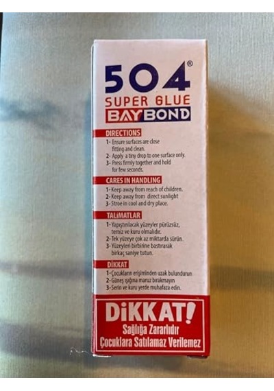 504 Süper Japon Yapıştırıcısı, 20 Gr, Ultra Jel, Ahşap, Mdf, Plastik, Metal, Cam, Kauçuk, Deri İçin Hızlı Kuruyan, Endüstriyel Yapıştırıcı, Ekonomik