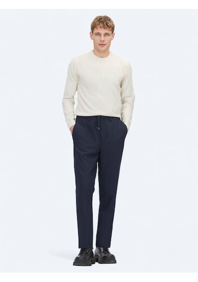 Lacivert Düz Dokuma Jogging Fit Casual Pantolon Lacivert Lacivert Düz Dokuma Jogging Fit Casual Pantolon Lacivert
