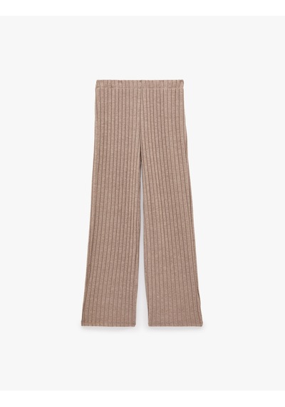 Koton Rahat Kalıp Bol Düz Paça Pijama Altı Vizon 7wlk40130mk