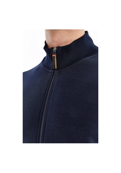 AR-MA Arma Erkek Slim Fit Sweatshirt Scuba Interlok, Tam Fermuarlı, Dik Yaka, Fleto Cepli K30324989802 Lacivert
