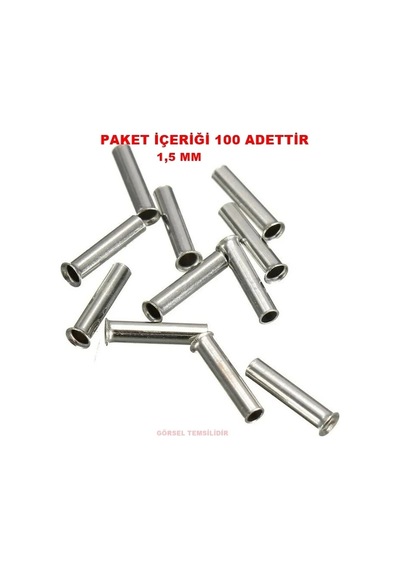 Gwest İzolesiz Kablo Yüksüğü 1,5mm E 10mm 100 Li Pk.