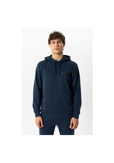 Backandbond Lacivert Regular Fit Kapüşonlu Kanguru Cepli Sweatshirt