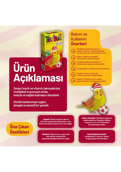 Televole Muhabbet Kuşu Yemi Gs - 3 Adet 300 G