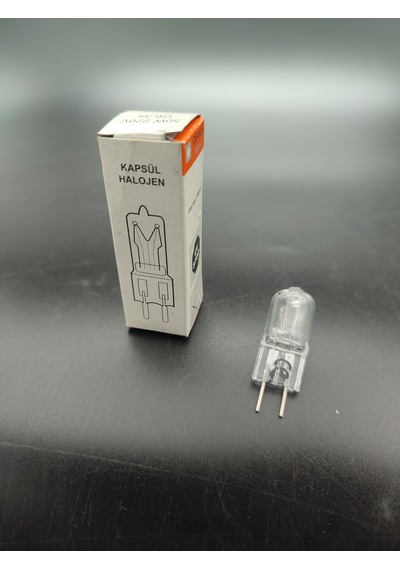 G.6 Halojen Ampul 50.watt Şeffaf Renkte. 5.adetli Paket