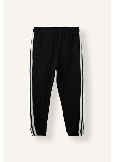 Defacto Regular Fit Yan Biyeli Lastikli Paça Jogger Eşofman Altı E9665ax26aubk81 Siyah-bk81