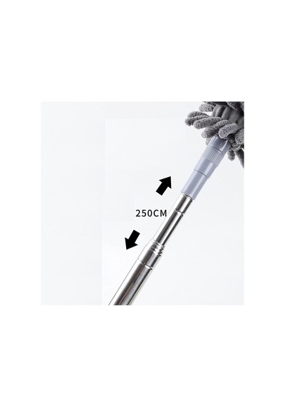 Doori 3 Farklı Başlıklı Mikrofiber Anti-statik Bükülebilir Teleskopik Köşe Bucak Toz Alma Püskülü