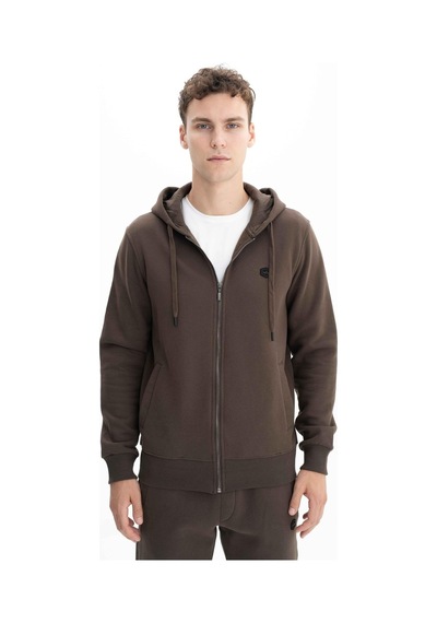AR-MA Arma Erkek Regular Fit 3 İplik Şardonlu Tam Fermuar Kapüşonlu Cepli Sweatshirt 001