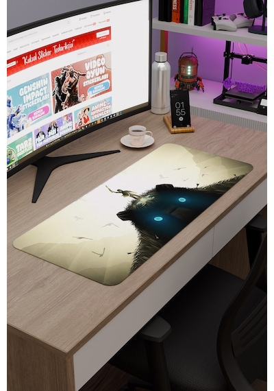 Shadow Of The Colossus Dikişli Kauçuk Oyuncu Mousepad V3 - 70x30 Xl Gaming Mouse Pad