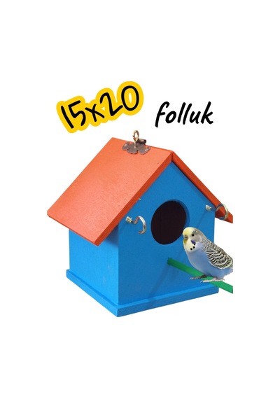Değerli Hobi Ahşap Folluk Yuvalık Kuş Evi Muhabbet Kuşu