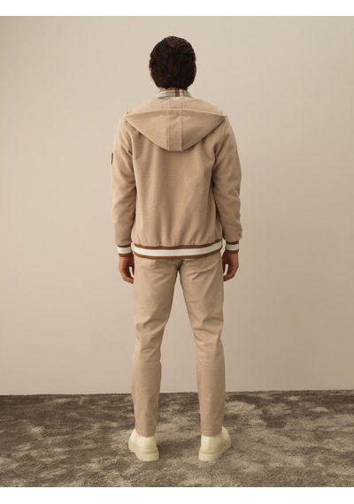 Xint Bej Pamuk Dokulu Regular Fit Sweatmont 350176