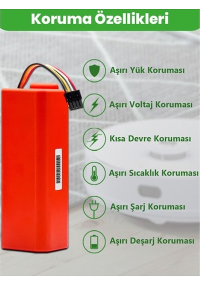 Roborock Q7+ Batarya Kutulu 5200mah Pil Robot Süpürge Batarya