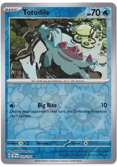 Totodile Reverse Holo 039/162 - Temporal Forces - Pokemon Kartı Mint