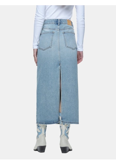 LTB Danıca Skırt Uzun Boy Jean Mid Indigo Etek Mavi