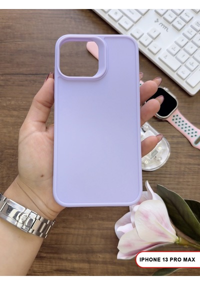 Apple iPhone 13 Pro Max Uyumlu Kamera Korumalı Darbeye Dayanıklı Renk Atmayan Keep Silikon Kılıf Lila