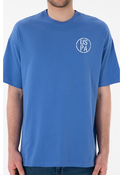 U.S. Polo Assn. Erkek Oversize Fit Bisiklet Yaka İndigo Tişört 50305904-VR028 U.S. Polo Assn. Erkek Oversize Fit Bisiklet Yaka İndigo Tişört 50305904-VR028