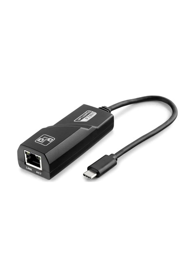 Type-c Usb Ethernet Adaptörü 10/100 Mbps - Rj45 Kablolu İnternet Dönüştürücü, Laptop, Tablet, Telefon Ve Bilgisayar Uyumlu, Siyah