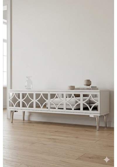 Tsa1236bs Öz Tv Sehpası Beyaz-silver 120cm Tsa1236bs Öz Tv Sehpası Beyaz-silver 120cm