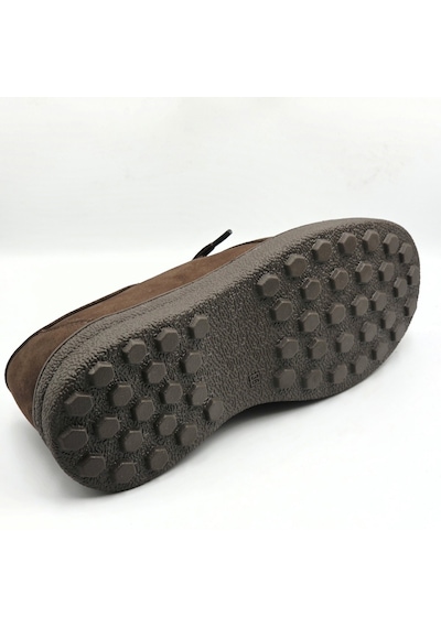 Casso 9791 Kahve Nubuk Hakiki Deri Termolıght Taban Kadın Loafer Ayakkabı