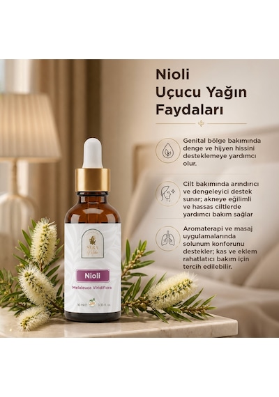 %100 Saf Nioli Uçucu Yağı 10 Ml - Niaouli Essential Oil Melaleuca Viridiflora Nioli
