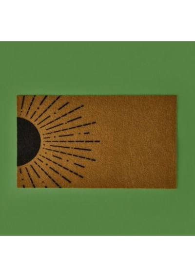 Güneş Halfsun Kapı Paspası - Bej / Siyah - 35x60 Cm Çok Renkli