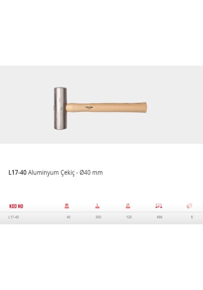 Ceta Form L17-40 Aluminyum Çekiç -Ø40Mm