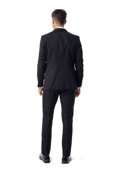 Morven Erkek Siyah Monhattan Slim Fit Dar Kesim Jakarlı Smokin 20mc055001001 Siyah