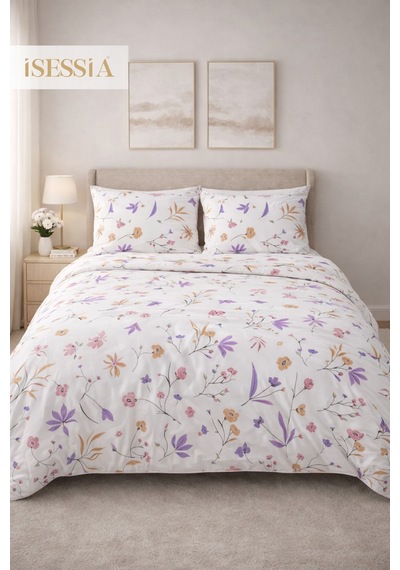 Fiora Çift Kişilik Çarşaflı Nevresim Takımı 200 X 240 Cm Mor