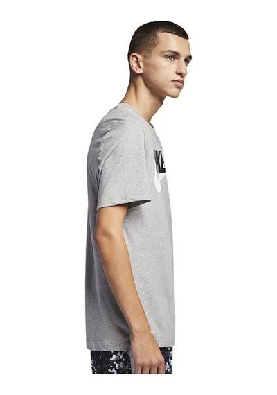 Nike M Nsw Tee Icon Futura Erkek Günlük Tişört Grey Grey