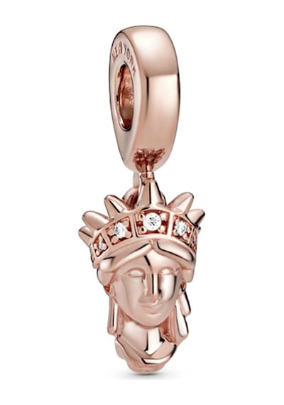 Nur Silver Rose Renk Özgürlük Heykeli Gümüş Charm Nur-bl12412