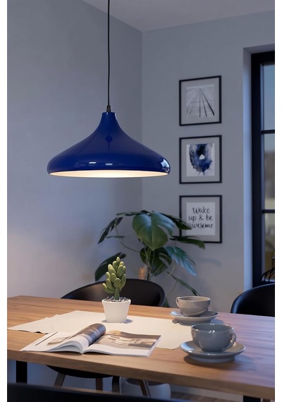 Nova Metal Sarkıt Avize, Bohem Tavan Lambası Ve Salon Oturma Odası Aydınlatması - Lacivert - 35 Cm Modern Dekor Diğer